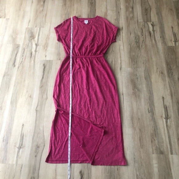 Casual Pink Maxi Dress with Dolman Sleeves - Picture 5 of 7